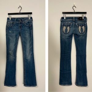 Miss Me | Fit: Boot | Style: Leather Wing Crystal